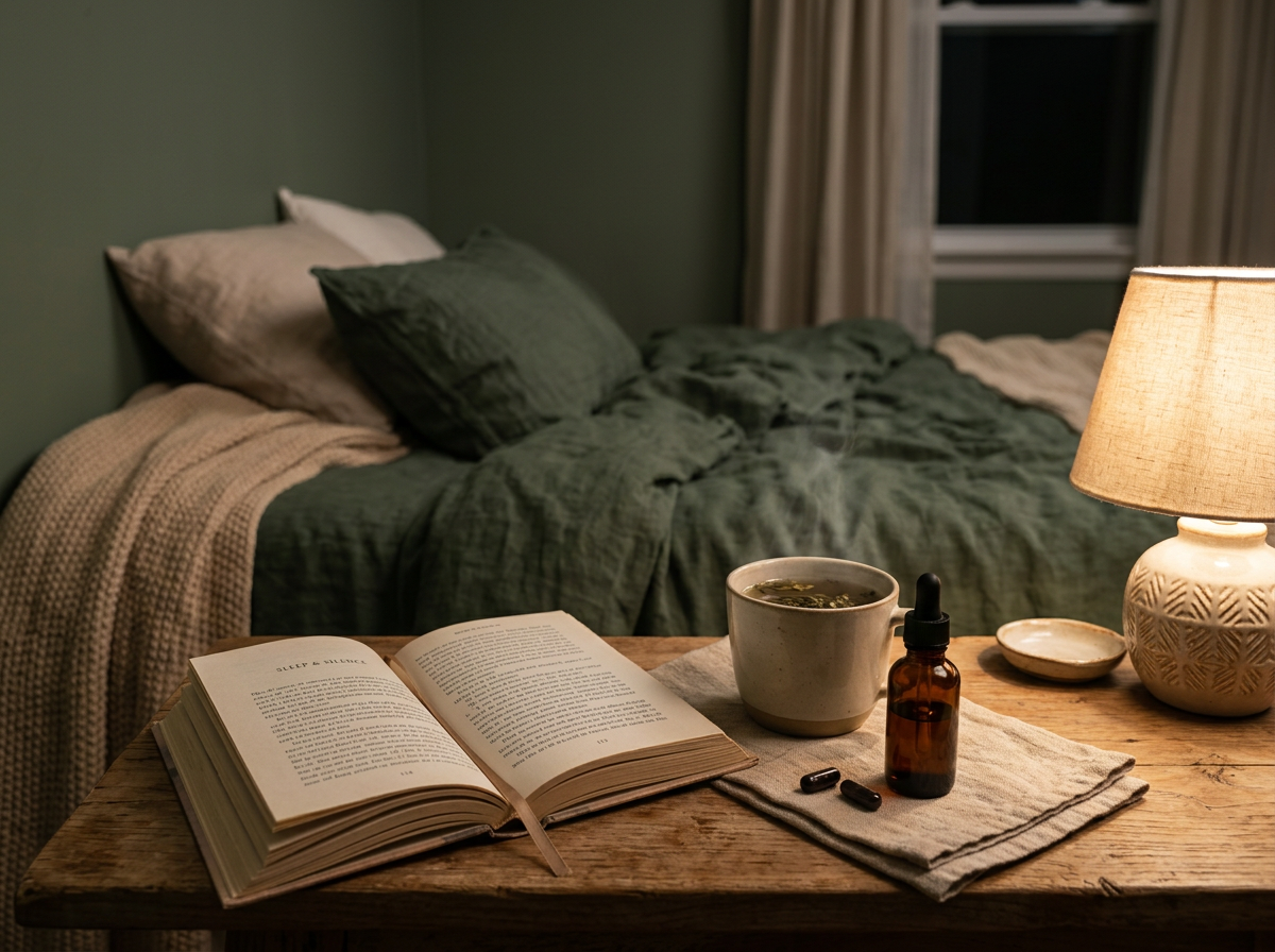Velador de noche con infusión y cápsulas