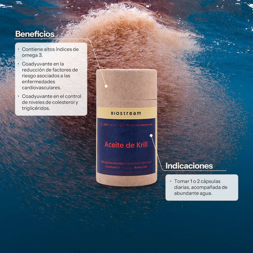 Aceite De Krill 500mg EPA + DHA 120 Cápsulas Blandas