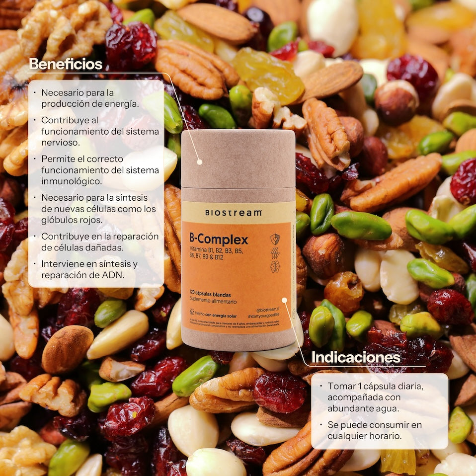 B-Complex 120 Cápsulas - Vitamina B1, B2, B3, B5, B6, B7, B9 & B12 - Vegano — detalle | Casa Ikigai