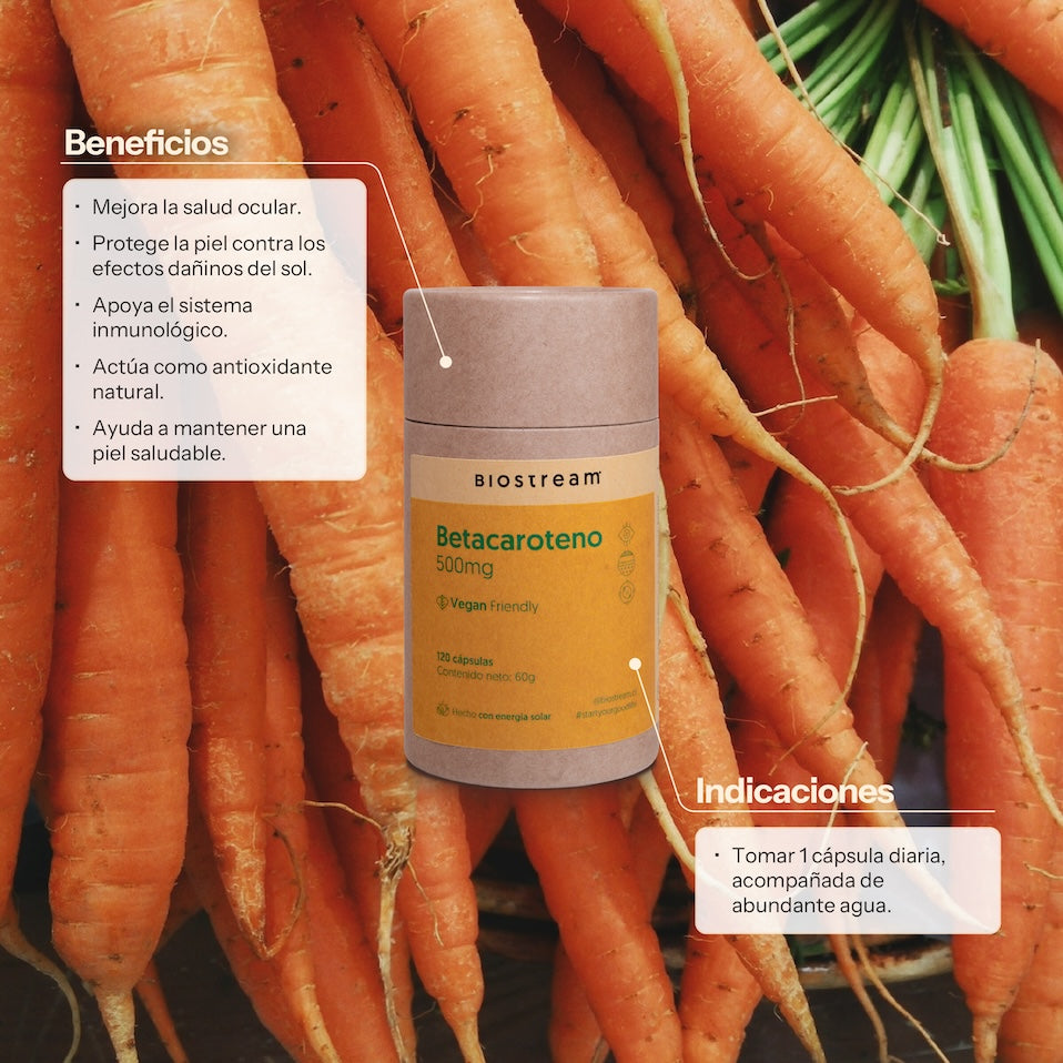 Betacaroteno 500mg 120 Cápsulas Vegano — detalle | Casa Ikigai