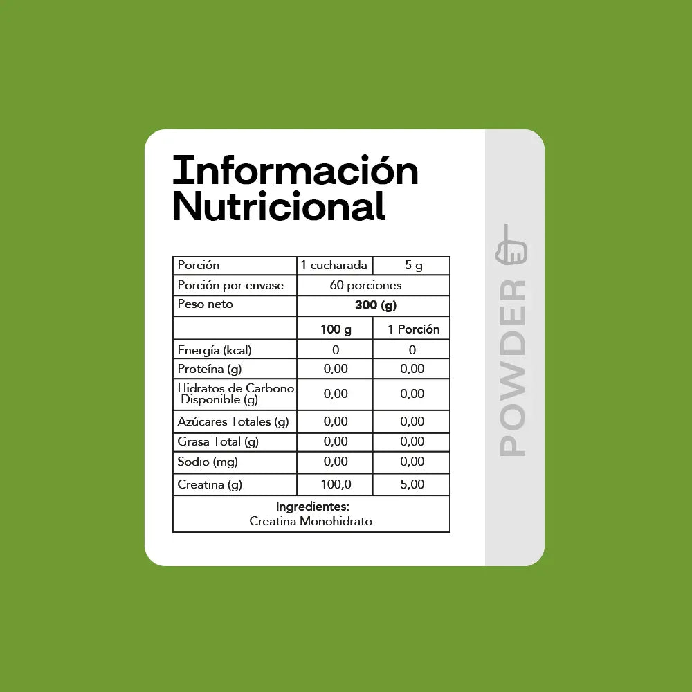 Creatina monohidratada 300 gramos - NewPharma