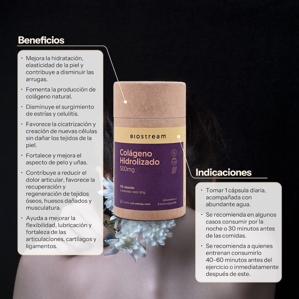 Colágeno Hidrolizado 500mg 120 Cápsulas — detalle | Casa Ikigai