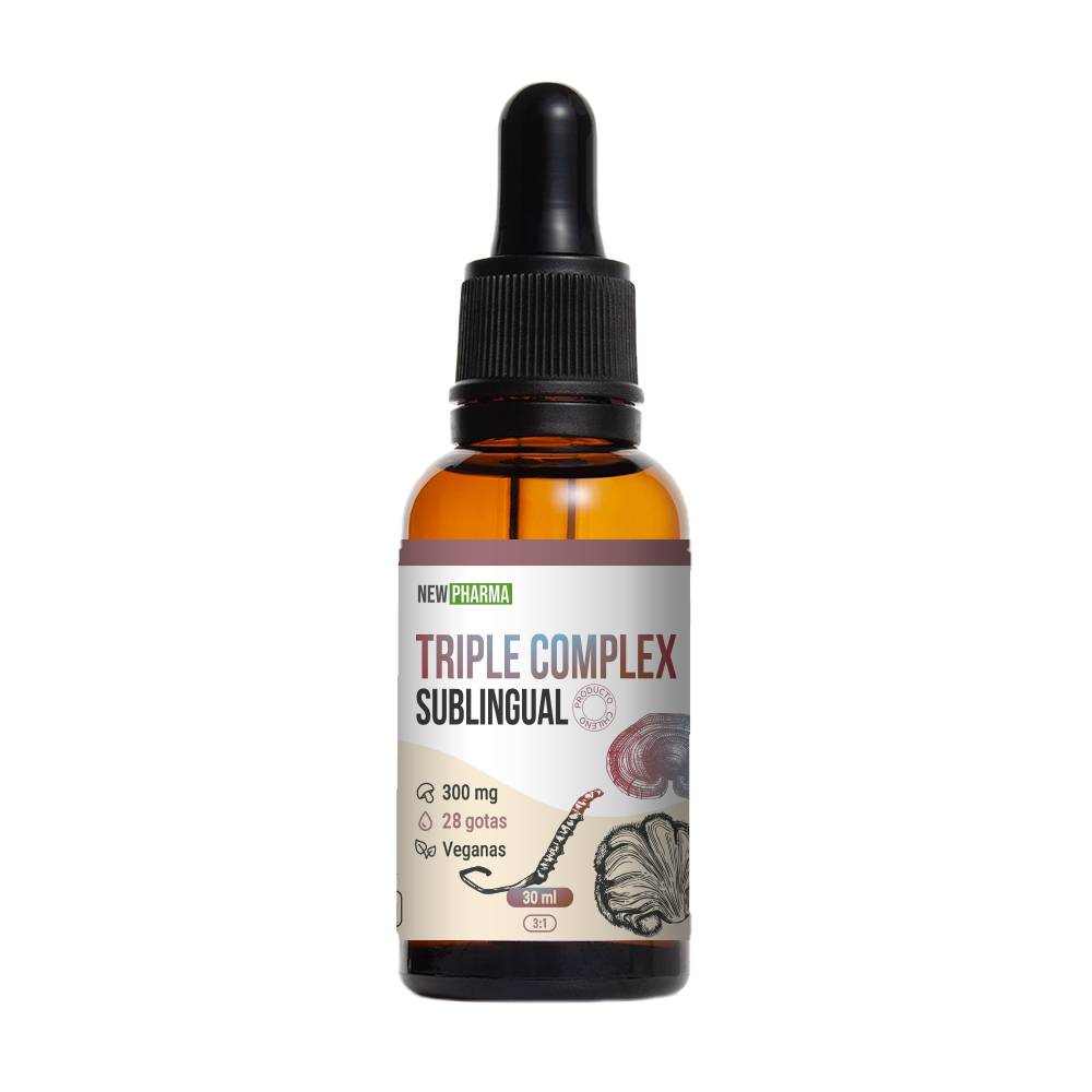 Triple Complex Sublingual - Melena de León, Reishi y Cordyceps 30ml