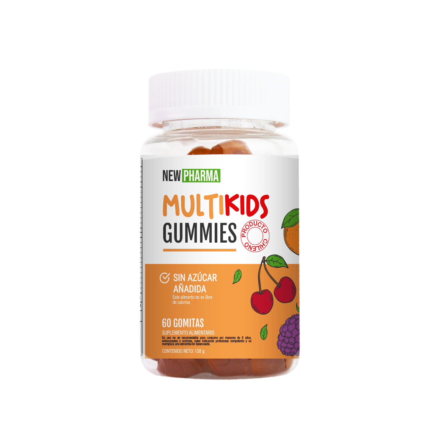 Multikids Gummies - Multivitamínico para Niños x 60 gomitas 👧🏼🧒🏻