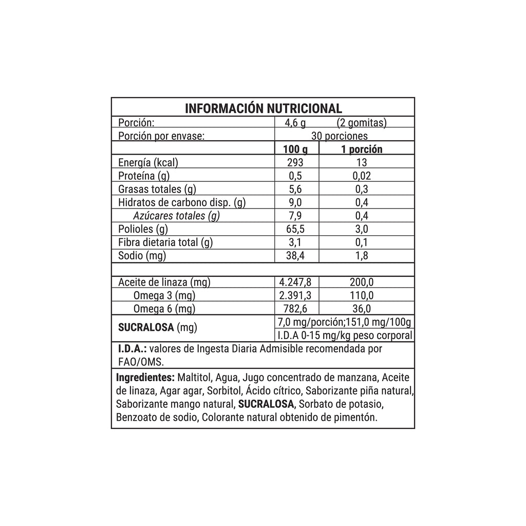 Omega 3-6-9 Gummies - Gomitas de Aceite de Linaza x 60u