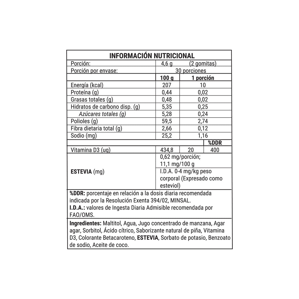 Vitamin D3 Gummies - Gomitas de Vitamina D3 x 60