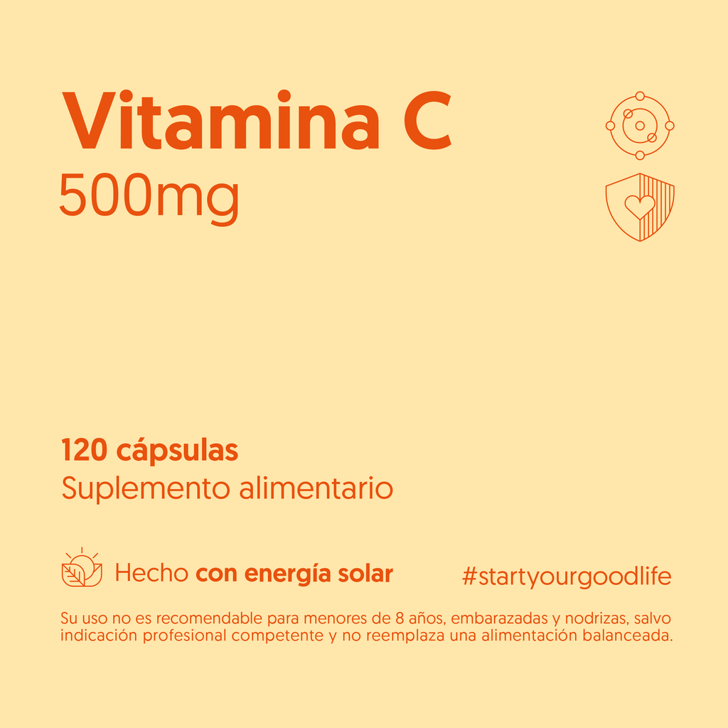 Vitamina C 500mg 120 Cápsulas — detalle | Casa Ikigai