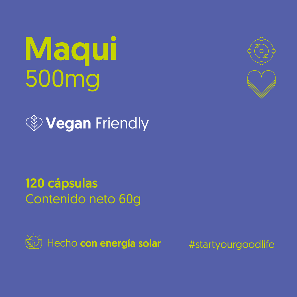 Maqui 500mg 120 Cápsulas Vegano — detalle | Casa Ikigai
