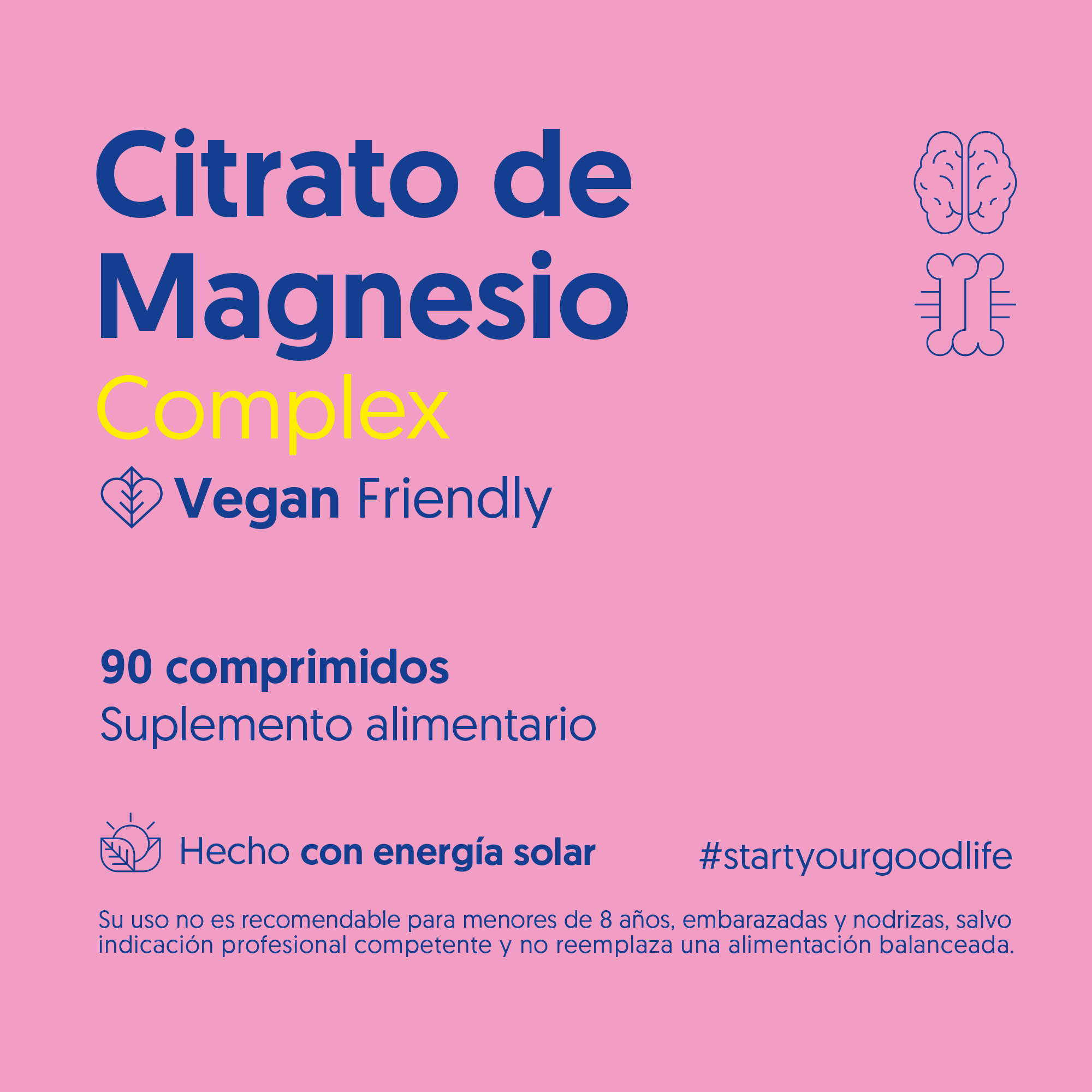 Citrato de Magnesio, Vitamina D & Vitamina B6 90 Comprimidos Vegano — detalle | Casa Ikigai