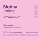 Biotina 150mcg 120 Cápsulas Vegana — detalle | Casa Ikigai