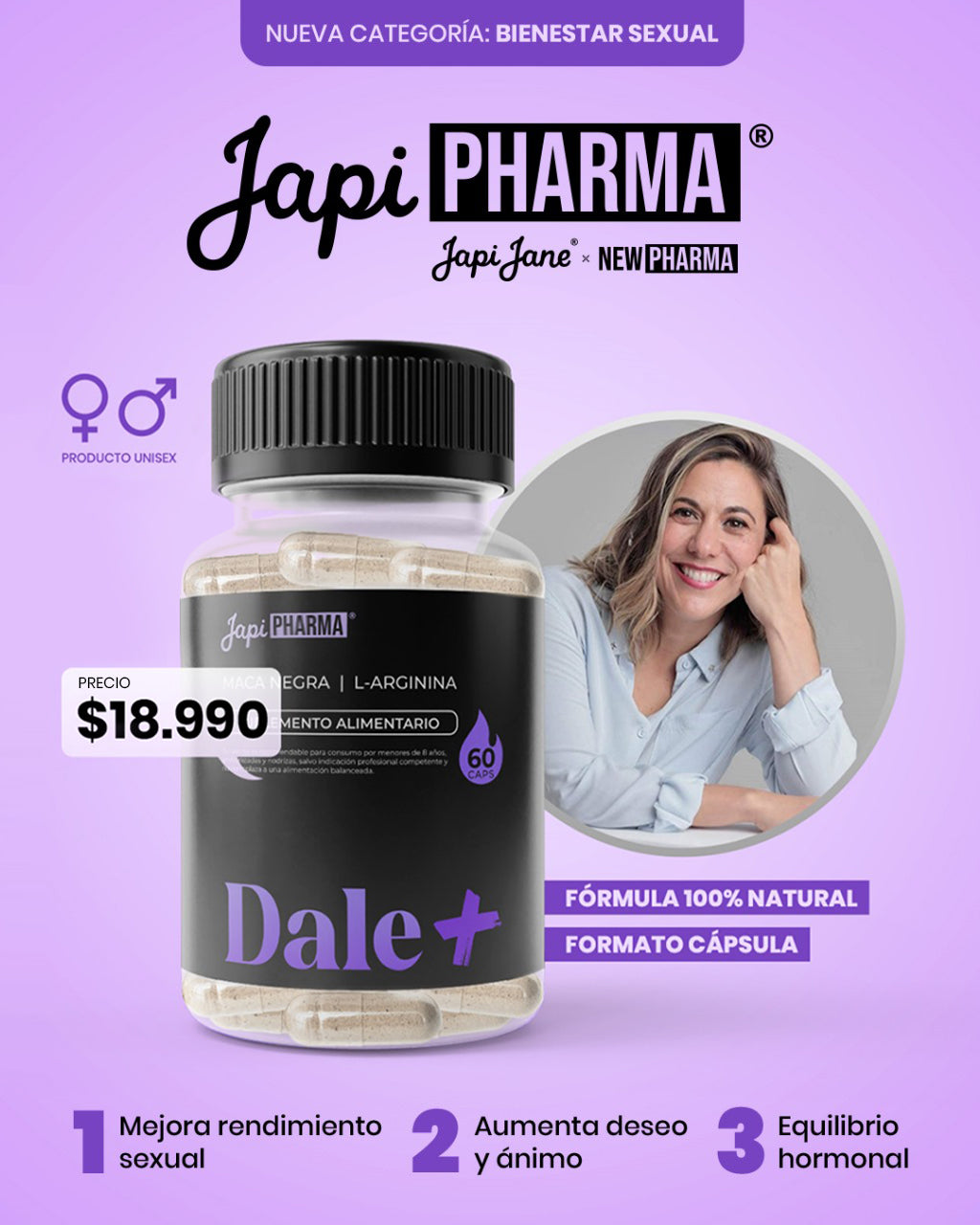Dale + 60 cápsulas - NewPharma — detalle | Casa Ikigai