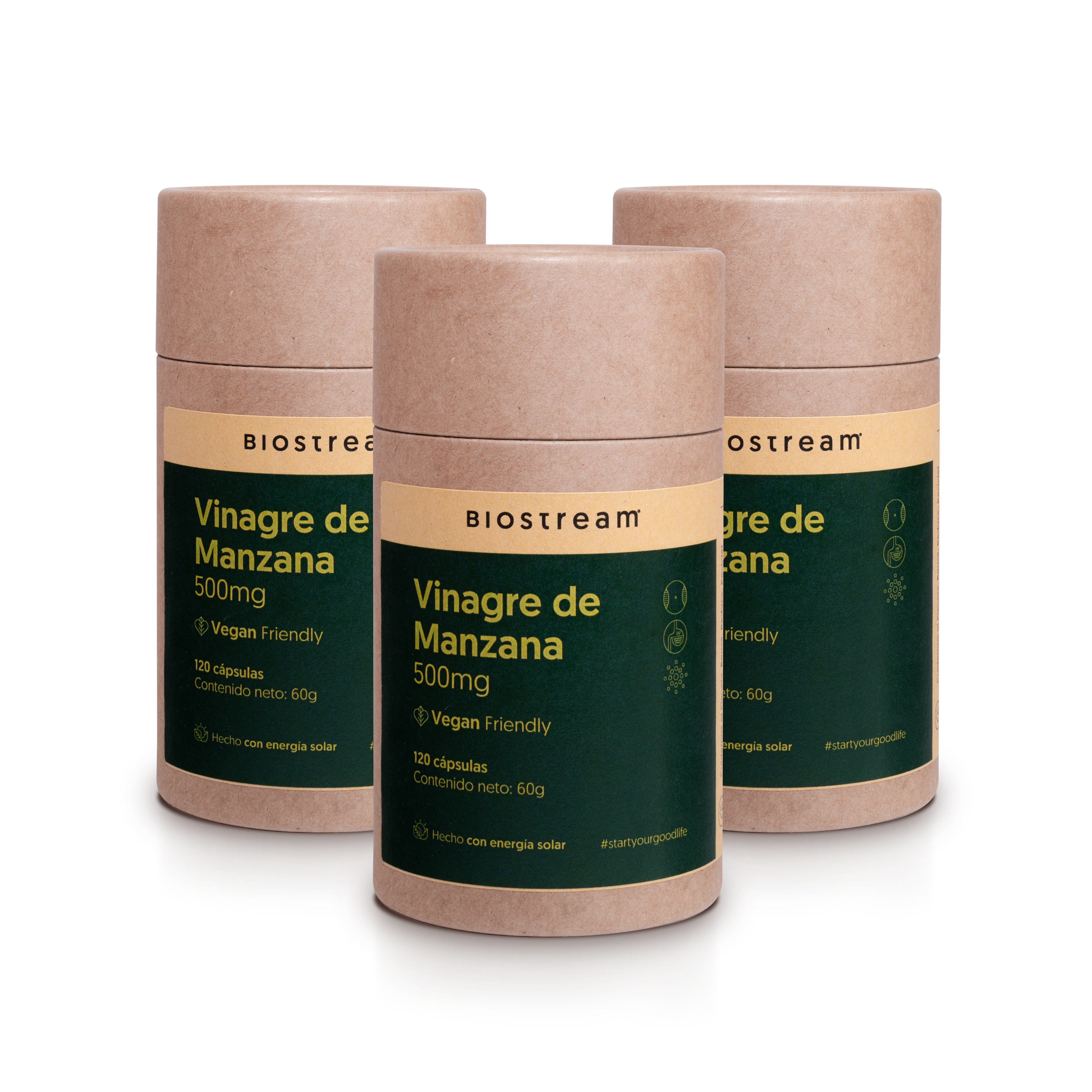 Vinagre de Manzana 500mg 120 Cápsulas Vegano — detalle | Casa Ikigai