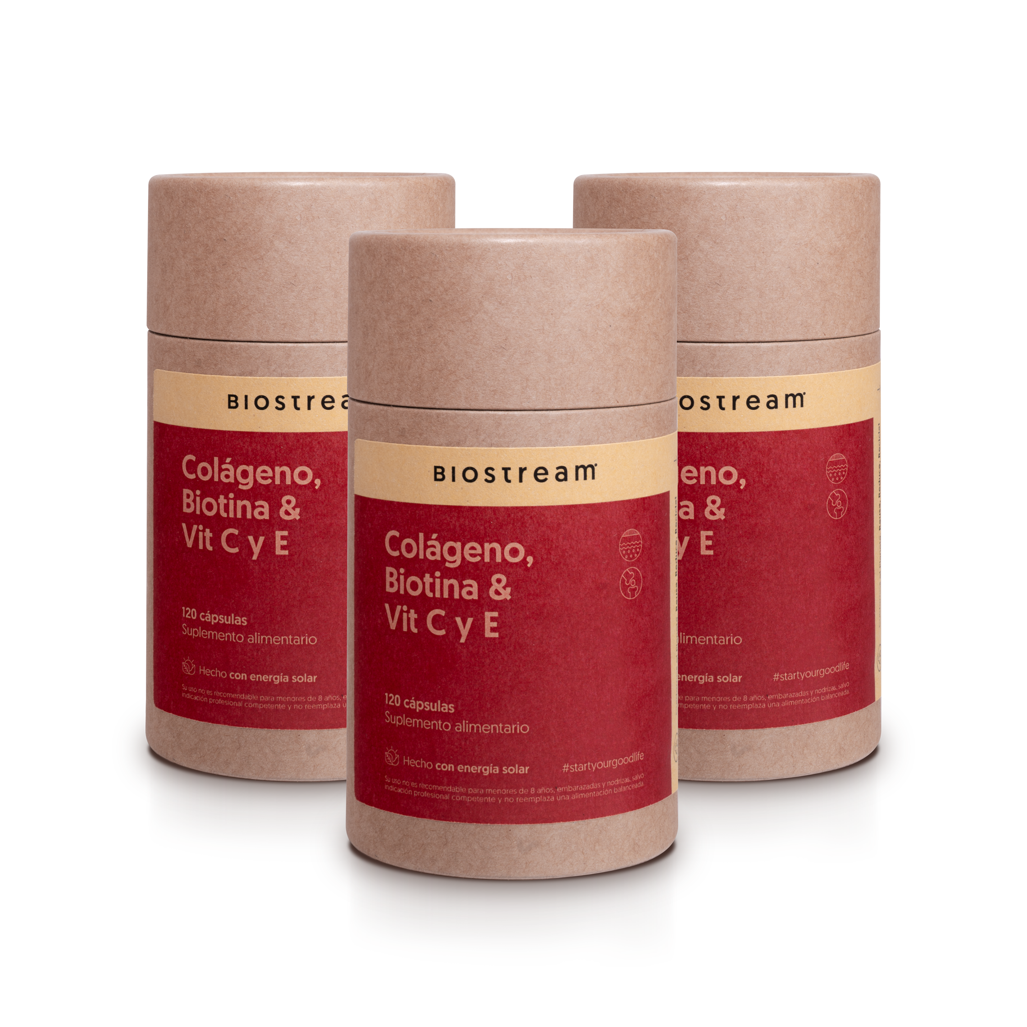 Colágeno Hidrolizado, Biotina& Vitamina C y E 120 Cápsulas