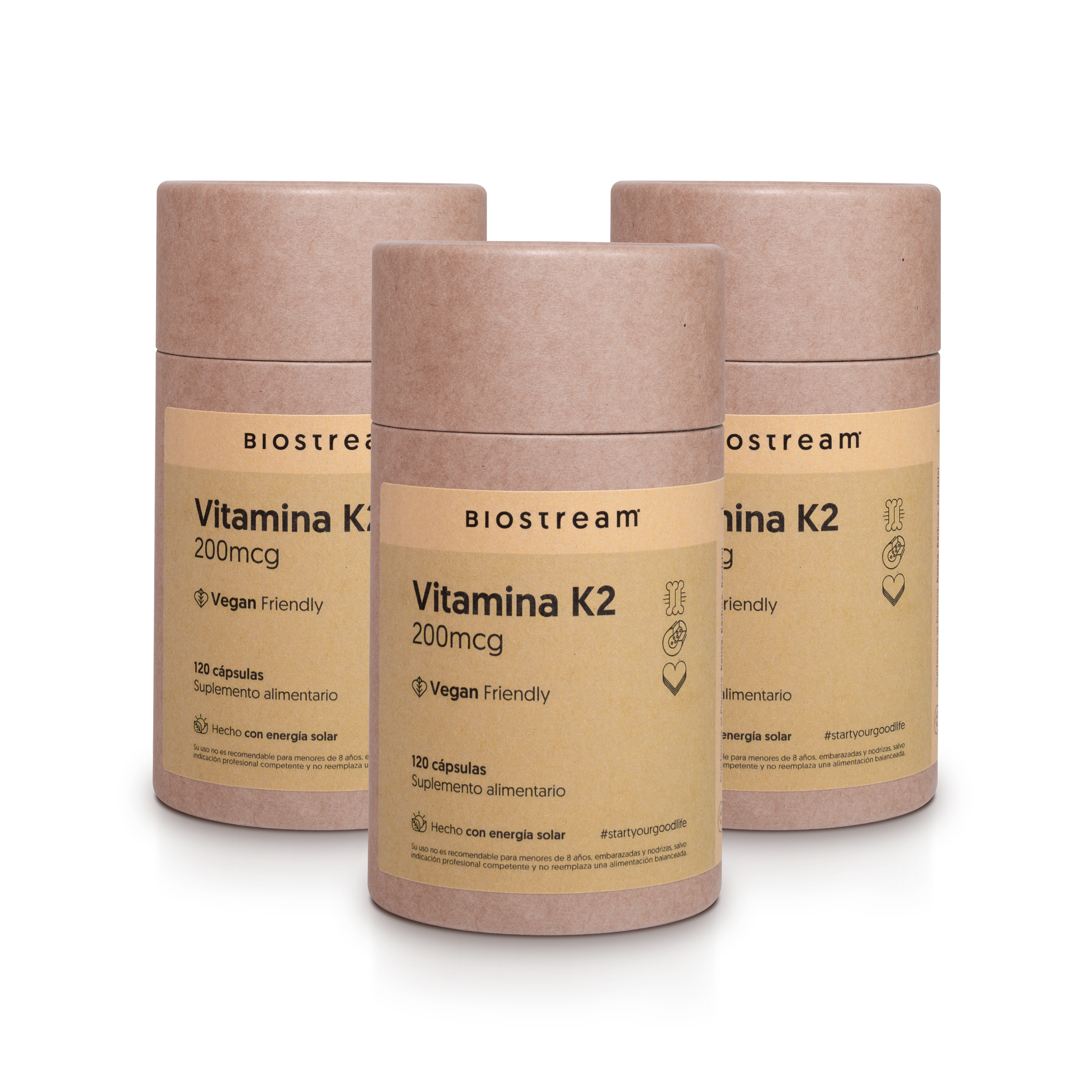 Vitamina K2 200mcg 120 Cápsulas Vegano — detalle | Casa Ikigai