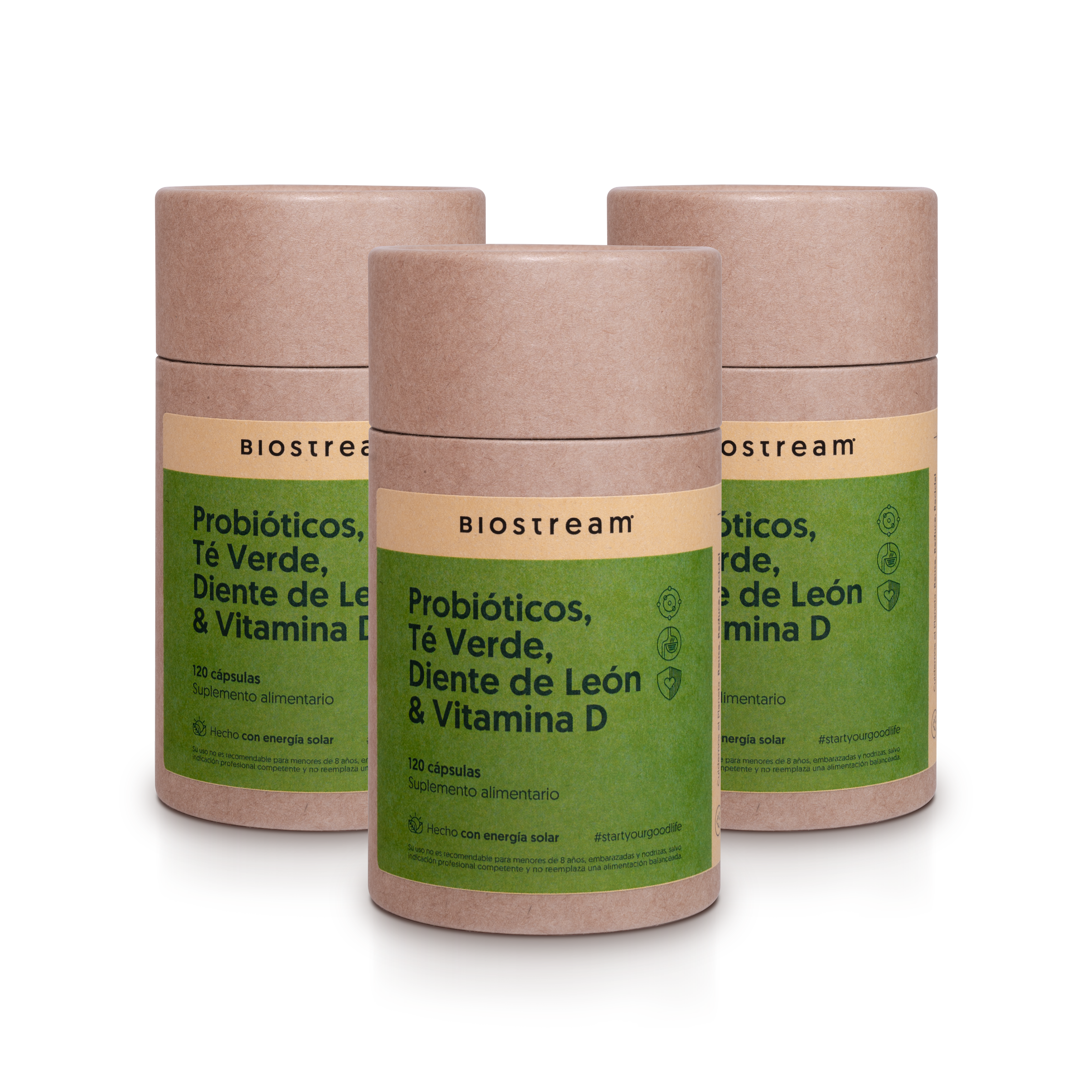 Probióticos, Té Verde, Diente de León & Vitamina E 120 Cápsulas — detalle | Casa Ikigai