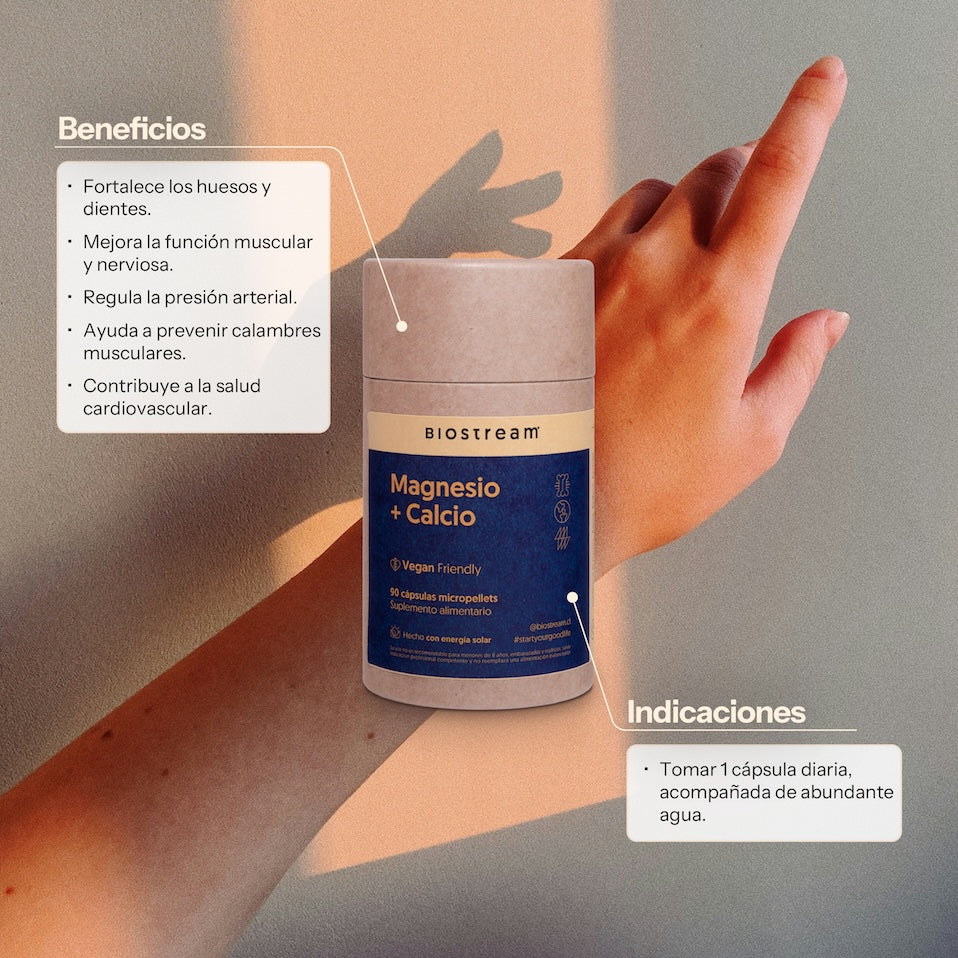 Magnesio + Calcio 500mg 120 Cápsulas Vegano — detalle | Casa Ikigai