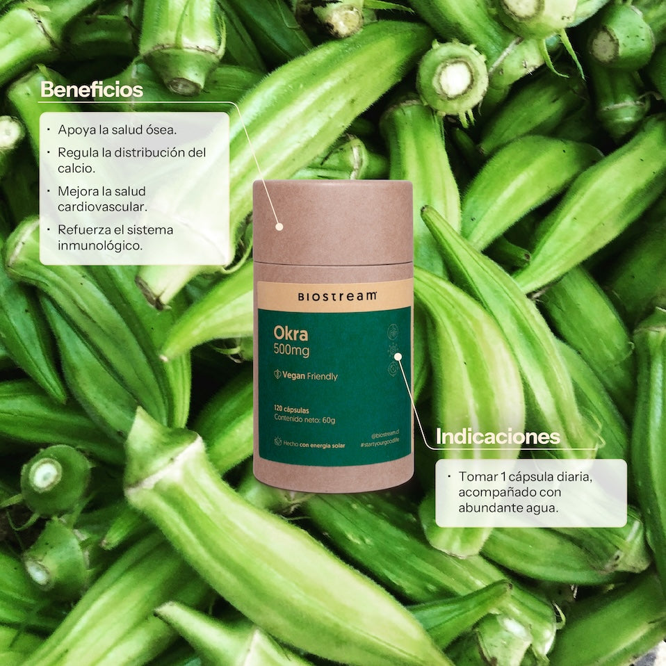 Okra 500mg 120 Cápsulas Vegano — detalle | Casa Ikigai