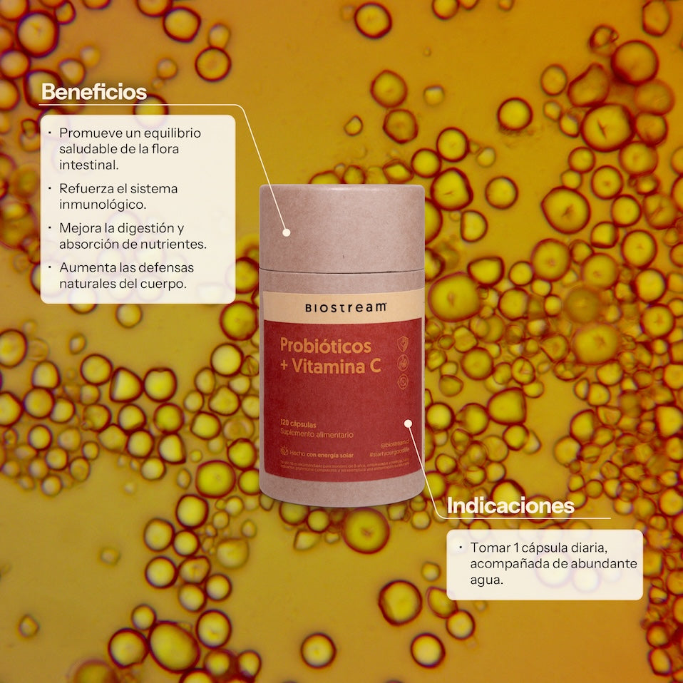 Probióticos + Vitamina C 120 Capsulas — detalle | Casa Ikigai