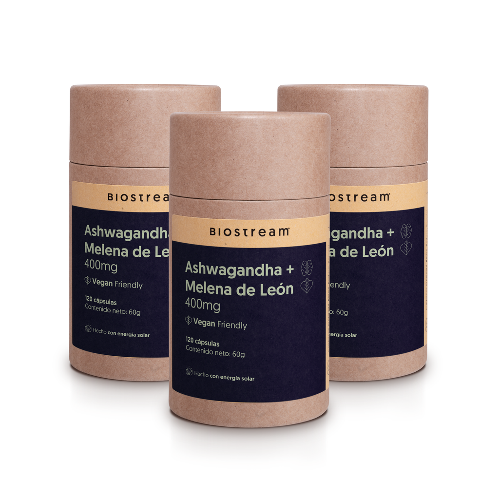 Ashwagandha + Melena de león 400mg 120 cápsulas Vegana — detalle | Casa Ikigai
