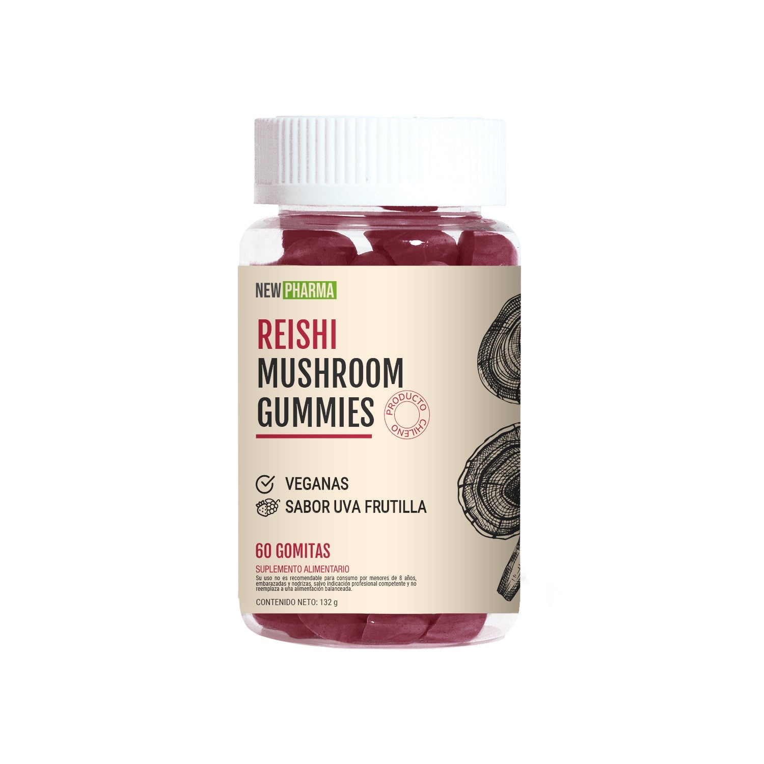 Reishi 60 gomitas - NewPharma