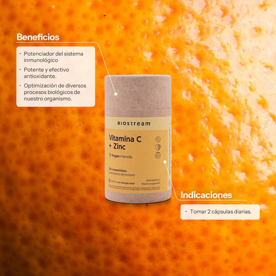 Vitamina C + Zinc 120 Cápsulas vegetales — detalle | Casa Ikigai