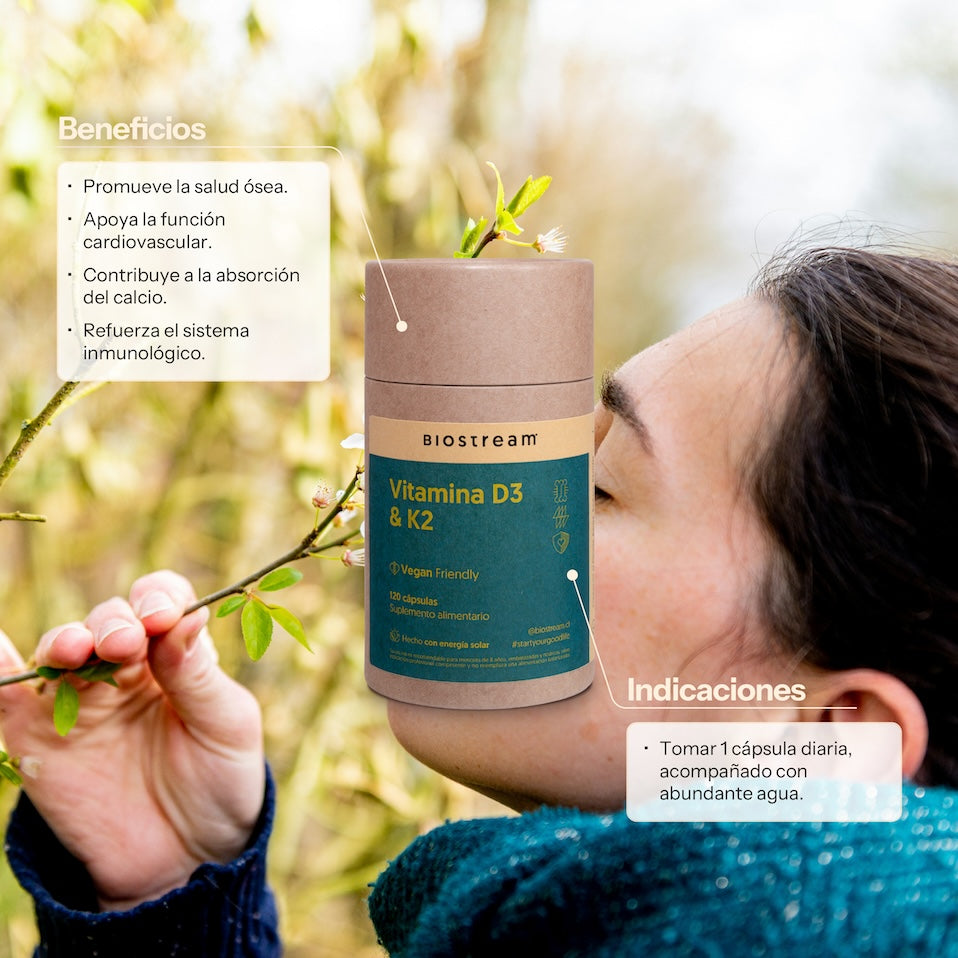 Vitamina D3 & K2 120 Cápsulas Vegano — detalle | Casa Ikigai
