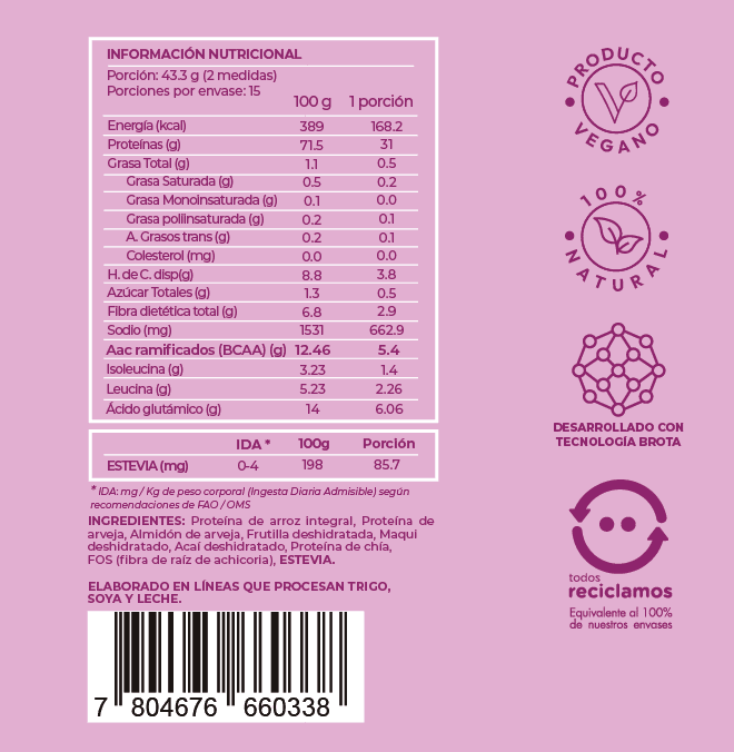 V-Pro Berry Fit — Proteína Vegetal Berries 650g