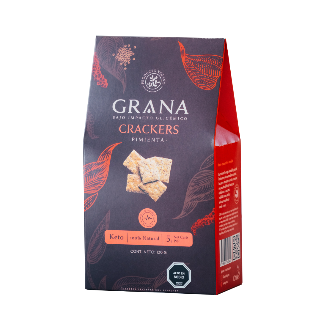 GRANA Crackers Keto Pimienta
