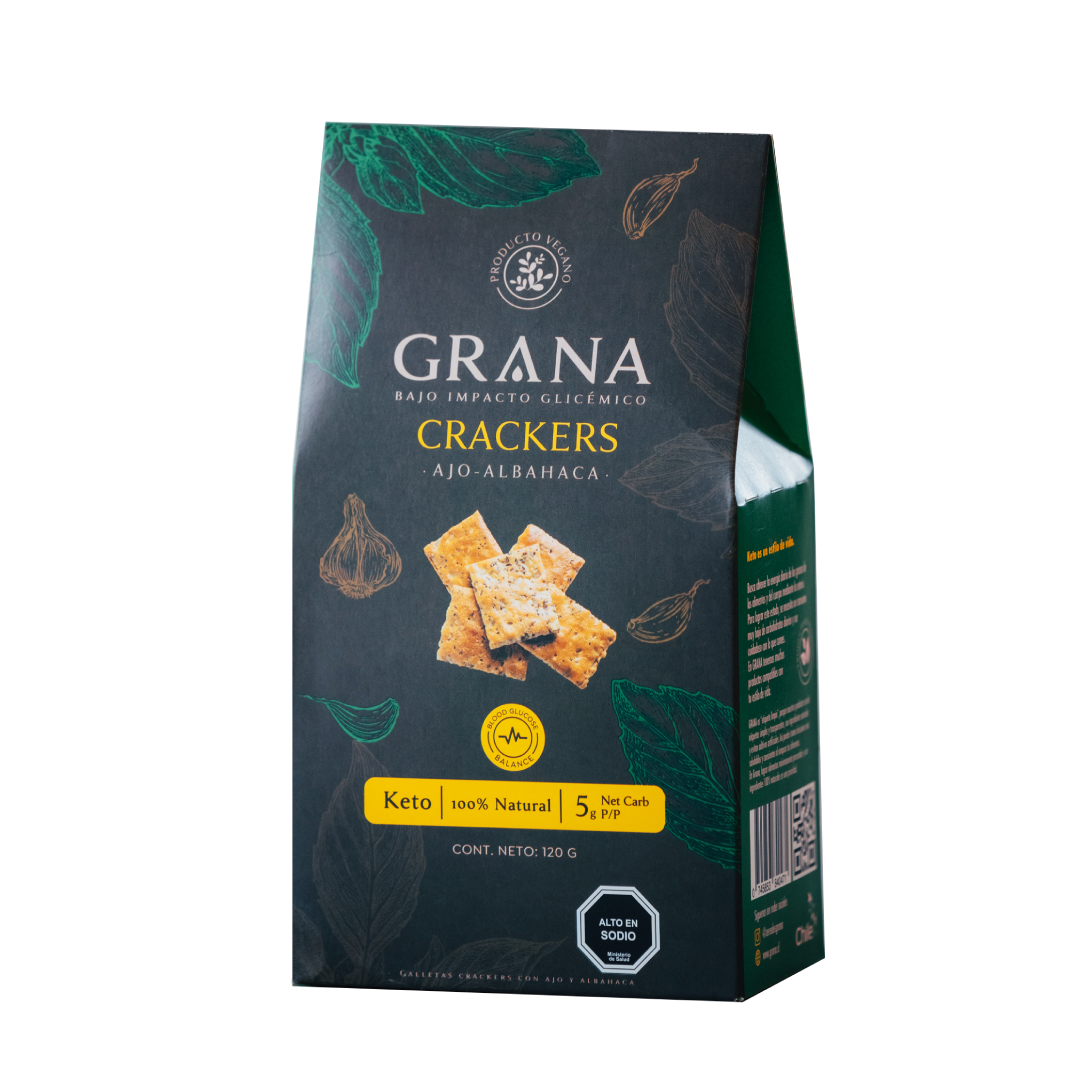 GRANA Crackers Keto Ajo y Albahaca