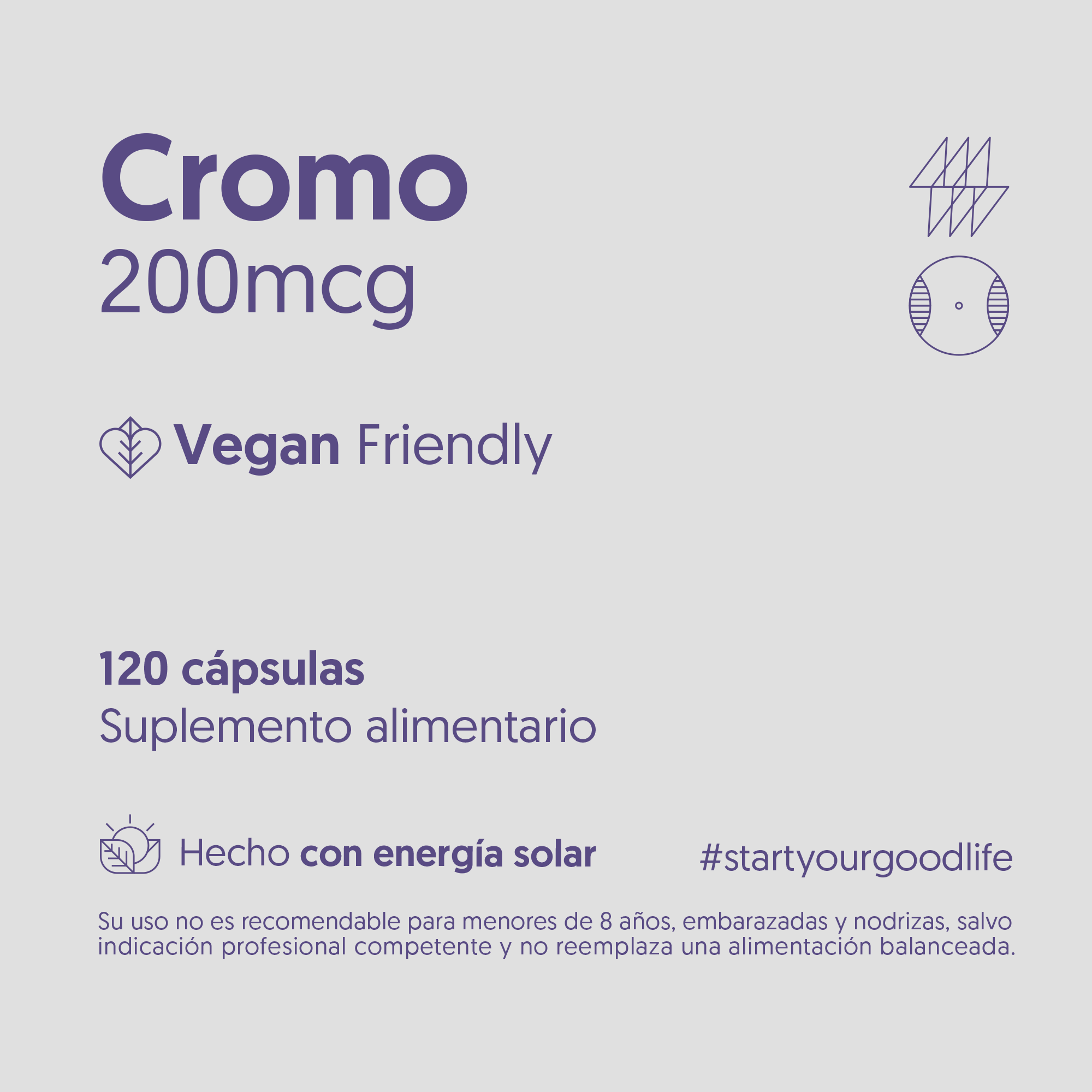 Cromo 200mcg 120 Cápsulas Vegano — detalle | Casa Ikigai