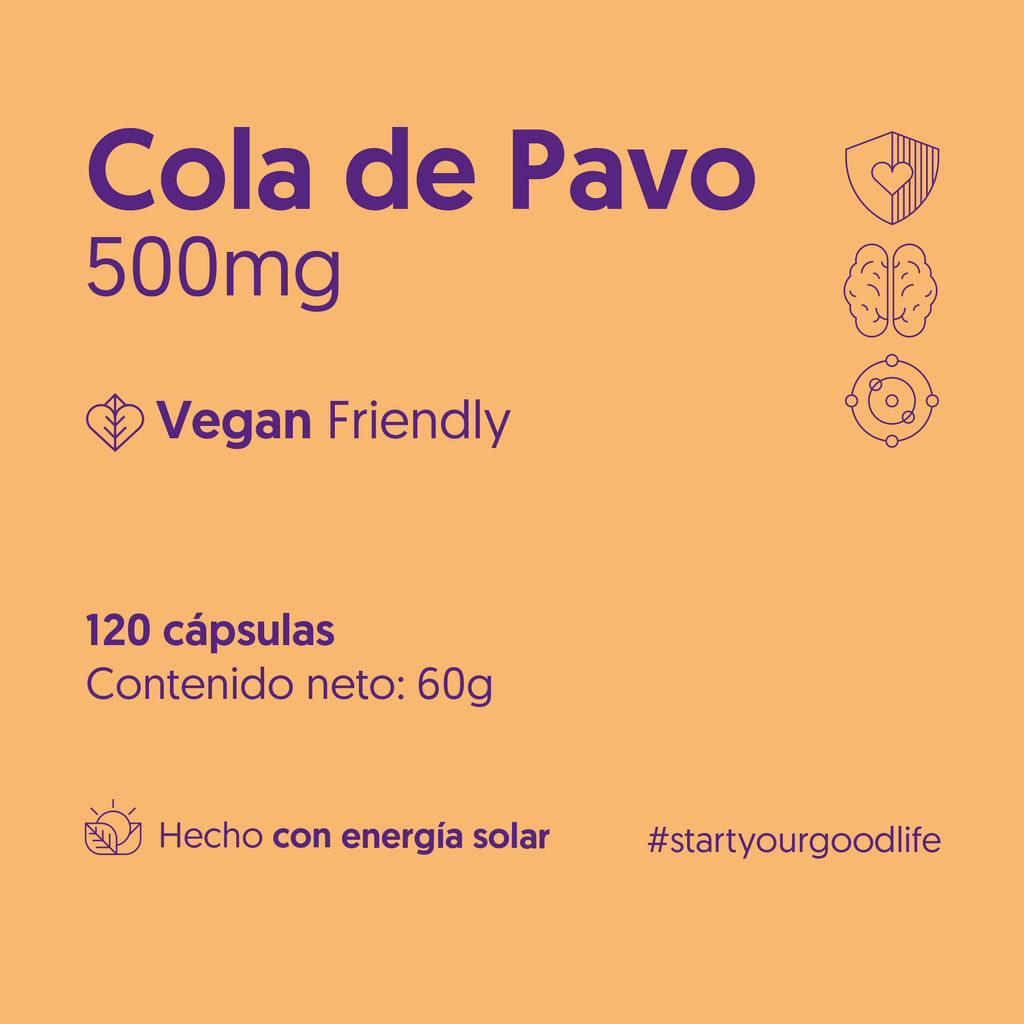Hongo Cola de Pavo 500mg 120 Cápsulas Vegano — detalle | Casa Ikigai