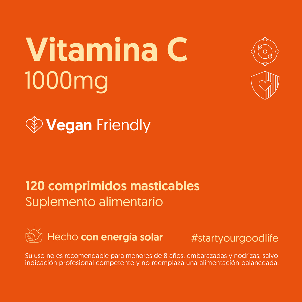 Vitamina C 1000mg 120 Comprimidos Vegano — detalle | Casa Ikigai