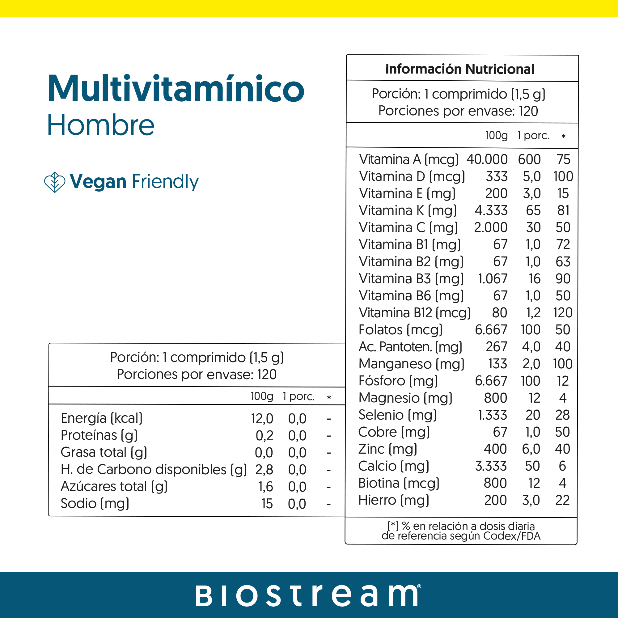 Multivitamínico Hombre 120 Cápsulas — detalle | Casa Ikigai
